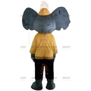 Kostým BIGGYMONKEY™ maskota šedého slona ve žlutém a černém