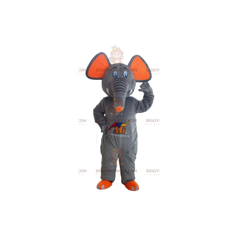 Söpö ja värikäs harmaan ja oranssin elefantin BIGGYMONKEY™