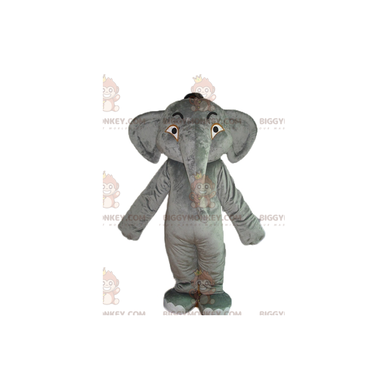 Traje de mascote BIGGYMONKEY™ de Elefante Cinzento Doce e