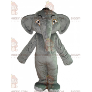 Costume de mascotte BIGGYMONKEY™ d'éléphant gris doux et