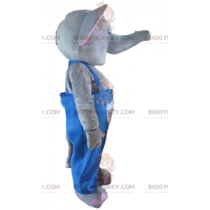 BIGGYMONKEY™ Costume da mascotte Elefante grigio e rosa con