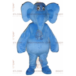 Costume de mascotte BIGGYMONKEY™ d'éléphant bleu géant et