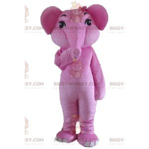 Costume de mascotte BIGGYMONKEY™ d'éléphant rose géant et