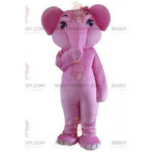 Disfraz de mascota BIGGYMONKEY™ de elefante rosa gigante