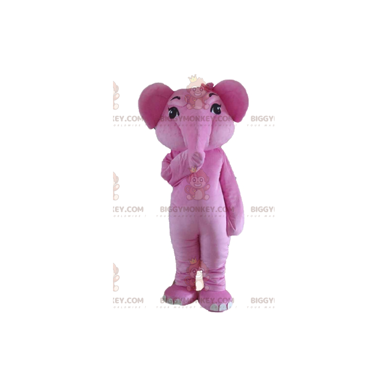 Costume mascotte BIGGYMONKEY™ elefante rosa gigante