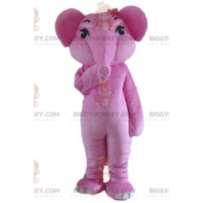 Disfraz de mascota BIGGYMONKEY™ de elefante rosa gigante