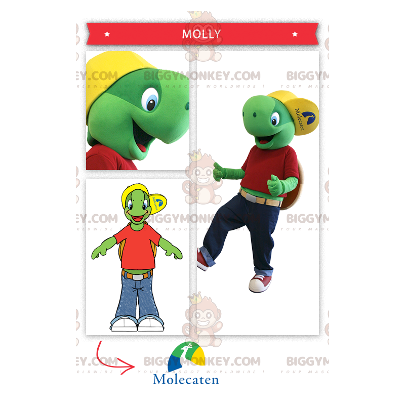 Costume de mascotte BIGGYMONKEY™ de Franklin la tortue de