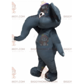 Costume de mascotte BIGGYMONKEY™ d'éléphant gris géant et