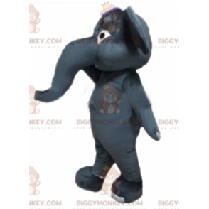 Giant Grey Elephant BIGGYMONKEY™ maskottipuku täysin