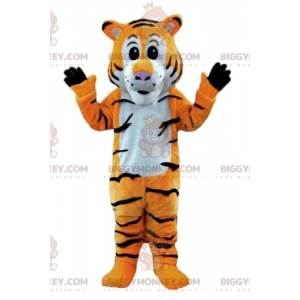 Costume de mascotte BIGGYMONKEY™ de tigre orange blanc et noir