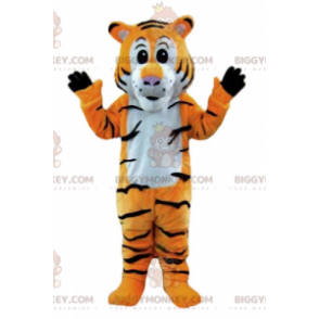 Costume de mascotte BIGGYMONKEY™ de tigre orange blanc et noir