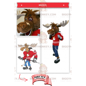 Costume della mascotte del giocatore di hockey Caribou