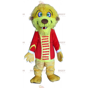 Στολή μασκότ BIGGYMONKEY™ Κίτρινο λιοντάρι τίγρης με στολή