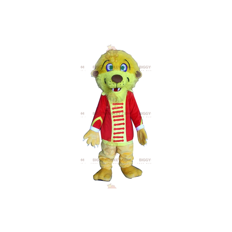 Costume de mascotte BIGGYMONKEY™ de lion de tigre jaune en