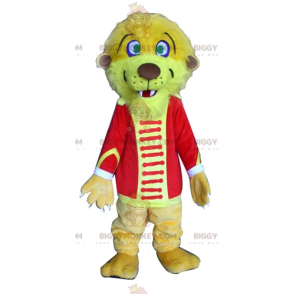 Disfraz de mascota BIGGYMONKEY™ Tigre amarillo león en traje de