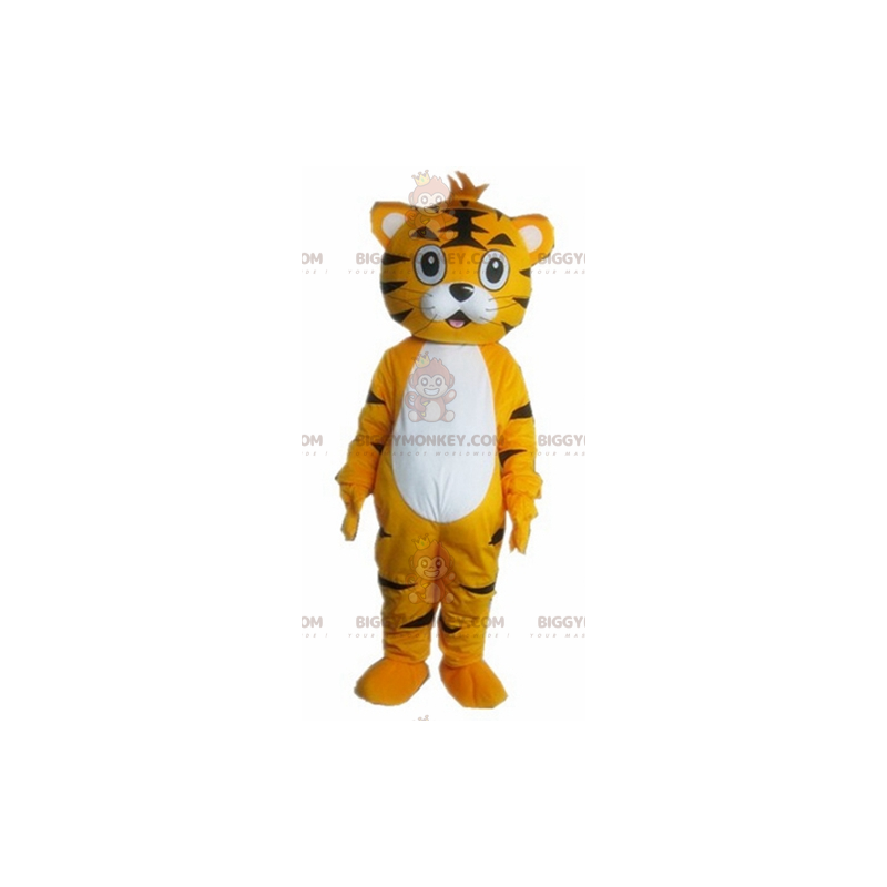 Disfraz de mascota Big Cat Tiger BIGGYMONKEY™ naranja, blanco y