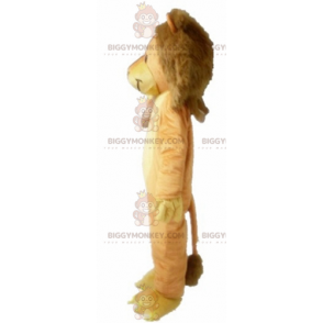 Soft and Cute Brown and Yellow Lion BIGGYMONKEY™ Mascot Costume