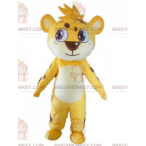 Affectionate Yellow White Brown Tiger Cub BIGGYMONKEY™ Mascot