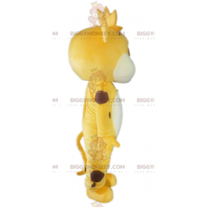 Costume de mascotte BIGGYMONKEY™ de petit tigre jaune blanc et