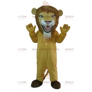 Hårdt udseende Tiger Beige Løvemaskotkostume BIGGYMONKEY™ -