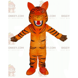 Roaring Orange och Black Tiger BIGGYMONKEY™ maskotdräkt -