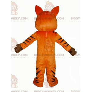 BIGGYMONKEY™ Maskottchen-Kostüm mit brüllenden orangefarbenen