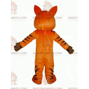 BIGGYMONKEY™ Maskottchen-Kostüm mit brüllenden orangefarbenen