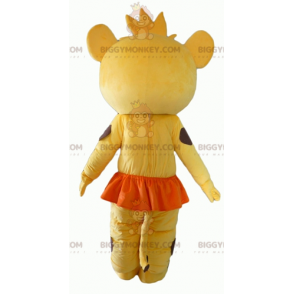 BIGGYMONKEY™ Gul Hvid Orange Tigerunge-maskotkostume -