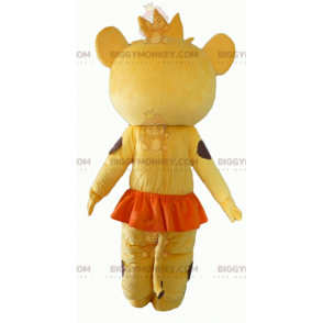 BIGGYMONKEY™ Gelb-Weiß-Orange-Tigerjunges-Maskottchen-Kostüm -