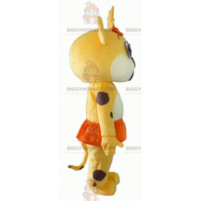 BIGGYMONKEY™ Gul Hvid Orange Tigerunge-maskotkostume -
