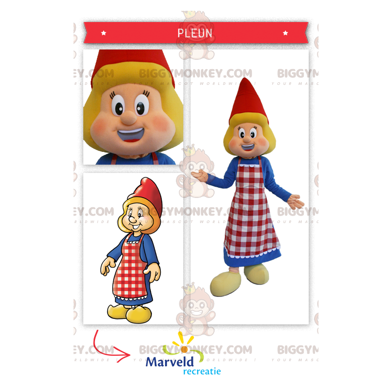 Traje de mascote holandês BIGGYMONKEY™ vestido com trajes