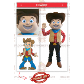 Costume da cowboy sorridente BIGGYMONKEY™ mascotte -