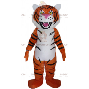 Costume de mascotte BIGGYMONKEY™ de tigre orange blanc et noir