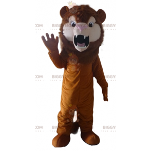 BIGGYMONKEY™ Brølende Feline Brown Lion Mascot Kostume -