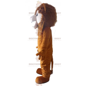 BIGGYMONKEY™ Costume da mascotte leone marrone felino ruggente