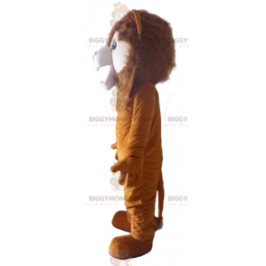 Traje de mascote de leão marrom rugindo felino BIGGYMONKEY™ –