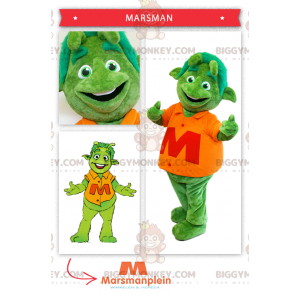 Green Alien Martian BIGGYMONKEY™ Mascot Costume -