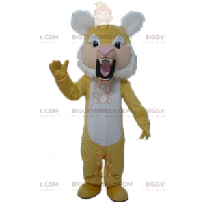 BIGGYMONKEY™ Disfraz de mascota de tigre amarillo y blanco