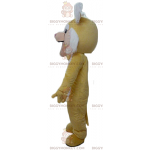 Traje de mascote de tigre amarelo e branco BIGGYMONKEY™ –