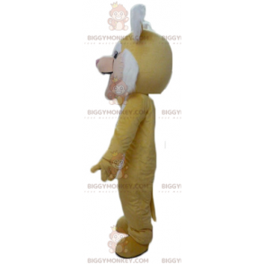 Costume de mascotte BIGGYMONKEY™ de tigre jaune et blanc