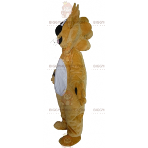 Costume de mascotte BIGGYMONKEY™ de gros lion jaune et blanc