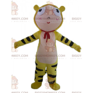BIGGYMONKEY™ Maskottchenkostüm für Jungen im gelben Tigerkostüm