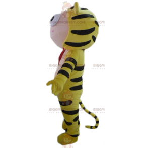 Boy's BIGGYMONKEY™ Mascot Costume Dressed In Yellow Tiger