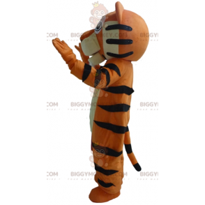 Costume de mascotte BIGGYMONKEY™ de tigre orange blanc et noir