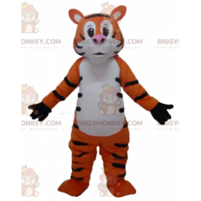 Costume de mascotte BIGGYMONKEY™ de tigre orange blanc et noir