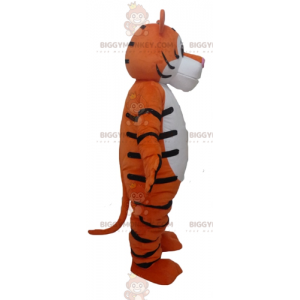 Costume da mascotte BIGGYMONKEY™ tigre gigante bianca e nera