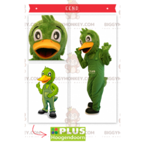 Disfraz de pato verde con overol BIGGYMONKEY™ para mascota -