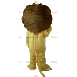 BIGGYMONKEY™ Costume da mascotte di leone giallo e marrone con