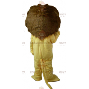 BIGGYMONKEY™ Maskottchen-Kostüm aus gelbem und braunem Löwen