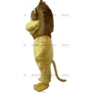 BIGGYMONKEY™ Costume da mascotte di leone giallo e marrone con